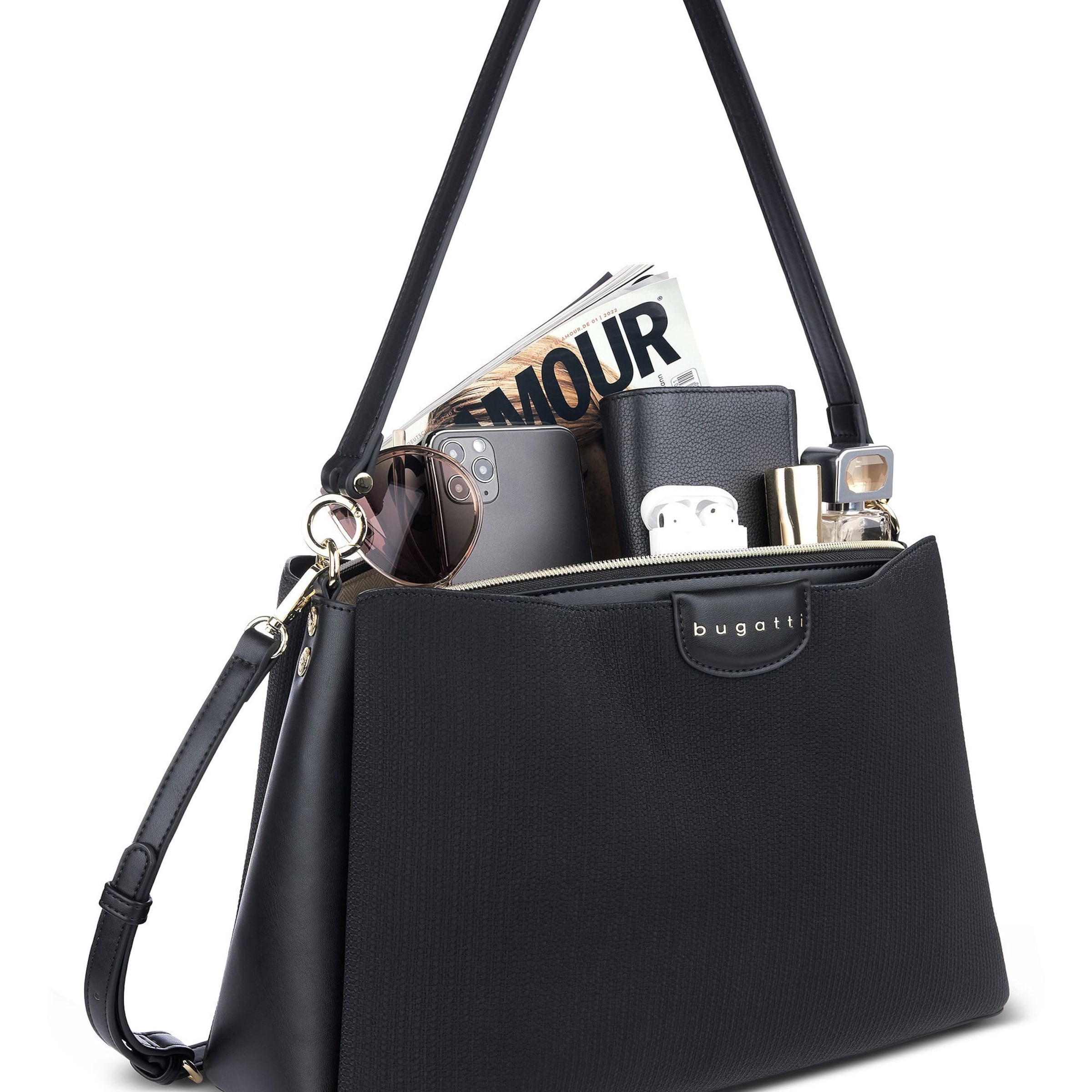 Borsa a spalla 'Leah' di bugatti in nero
