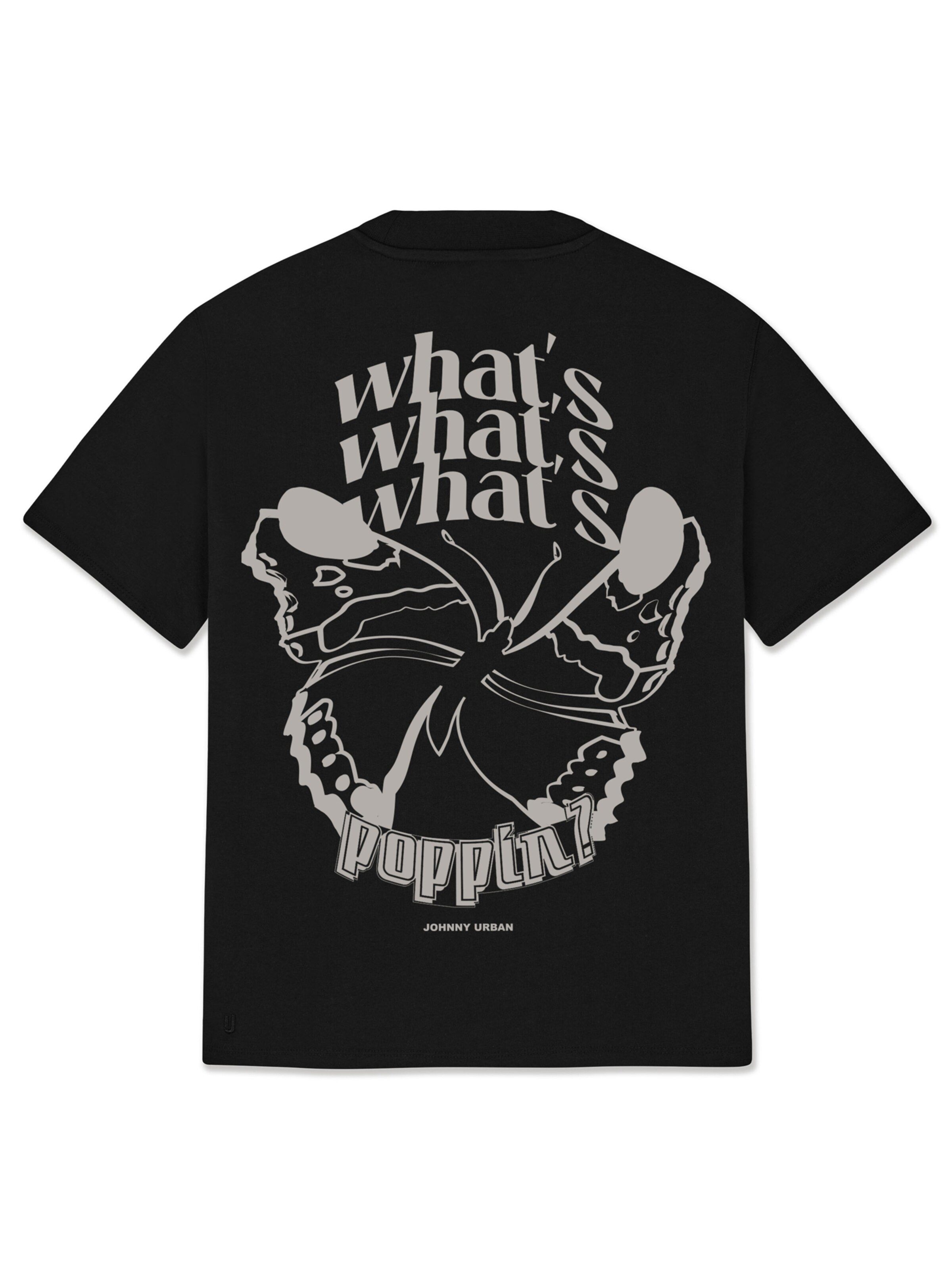 Johnny Urban Tričko 'Sammy Schmetterling' - Čierna