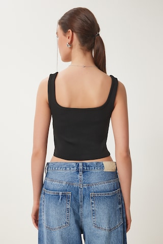 Tops en tricot Happiness İstanbul en noir