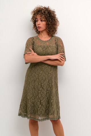 Cream Dress 'Kit' in Green: front