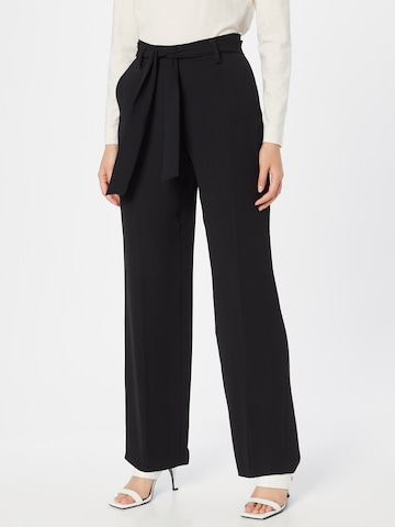 GERRY WEBER Regular Pleated Pants in Black: front