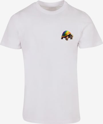 F4NT4STIC T-Shirt 'Rainbow Turtle' in Weiß: Vorderseite
