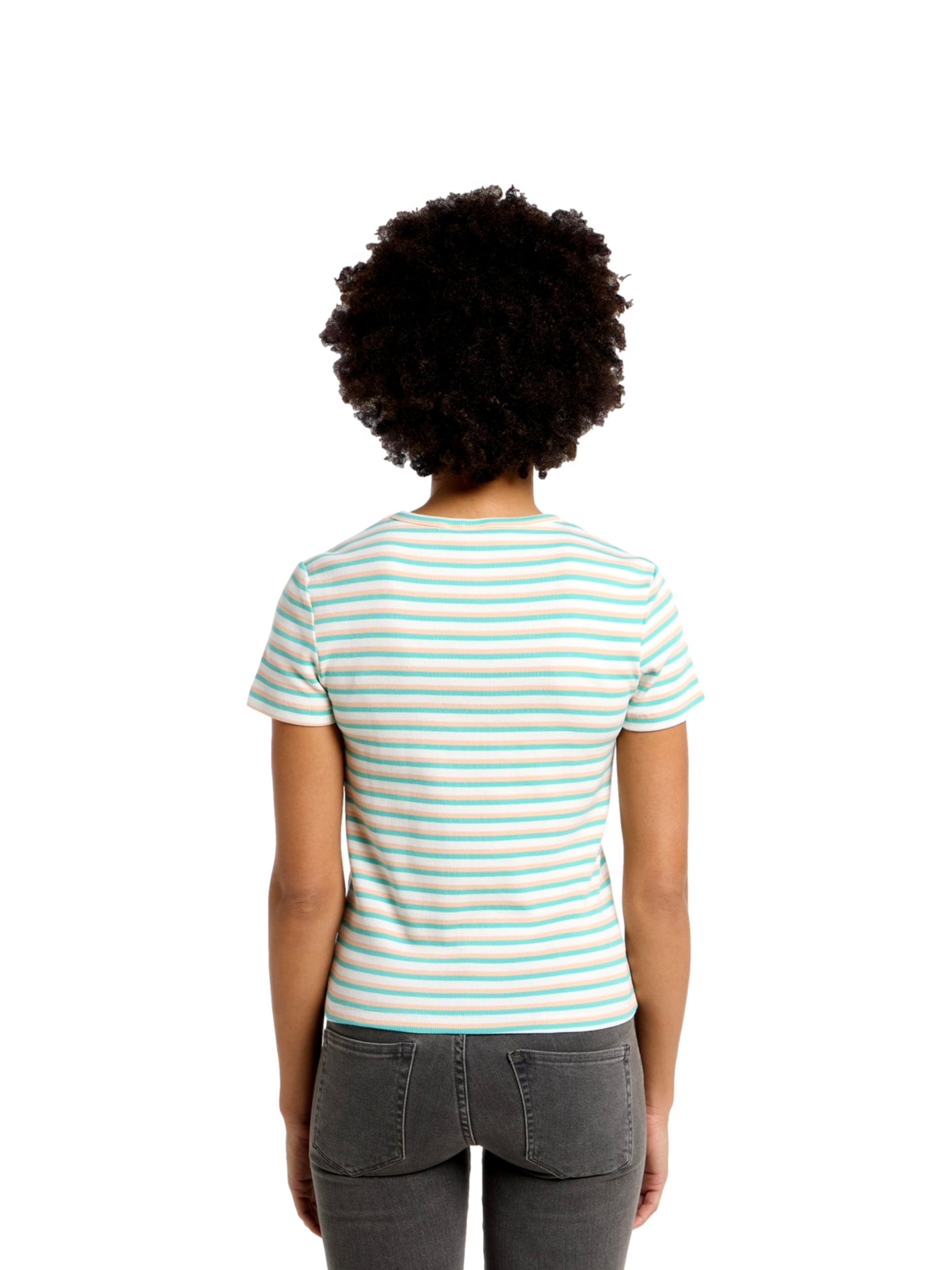 Tricou 'Janelle' de la Ragwear pe alb