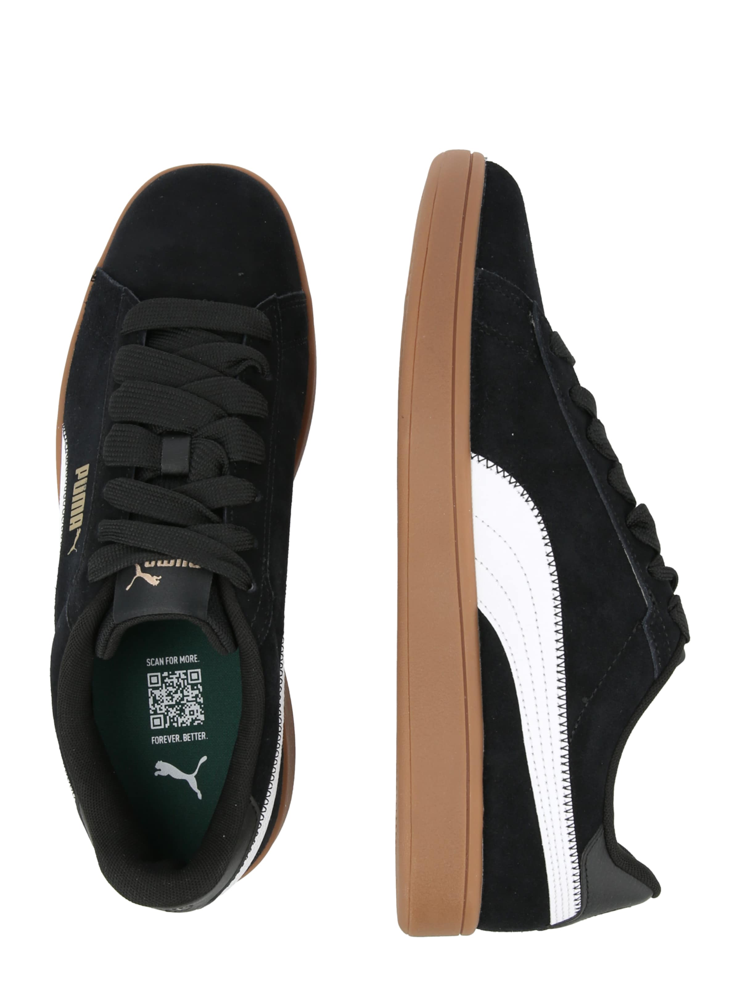Sneaker low 'Smash 3.0' de la PUMA pe negru: lateral