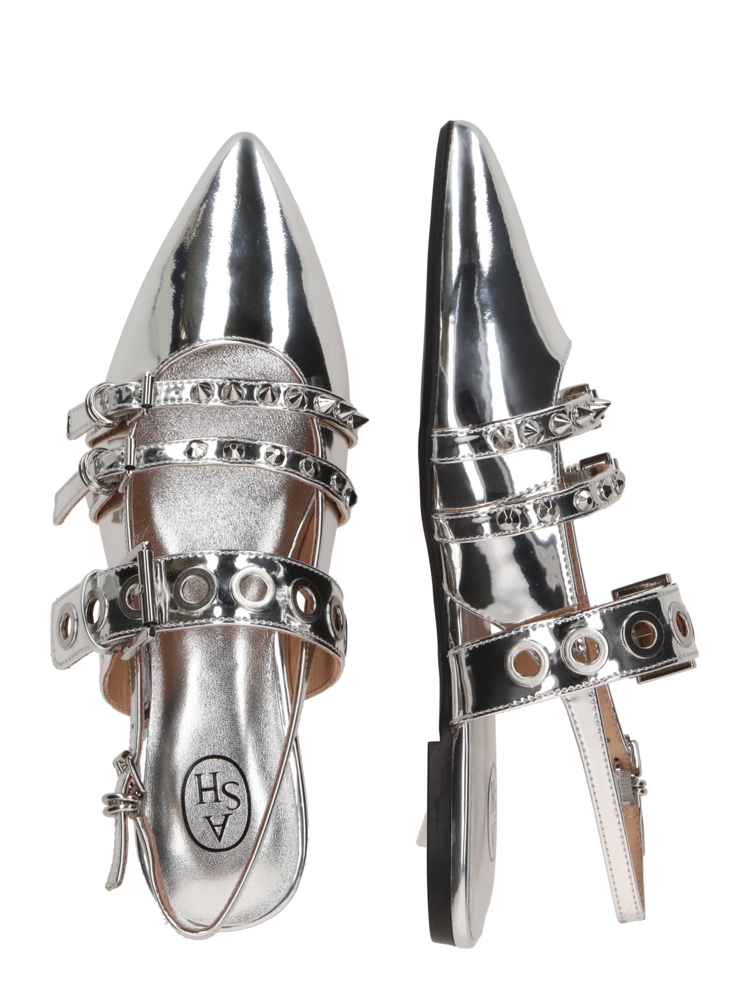 ASH Балерина с каишка 'BLONDIE03' в сребърно