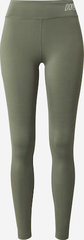 Hummel Skinny Workout Pants 'TE FUNDAMENTAL' in Green: front