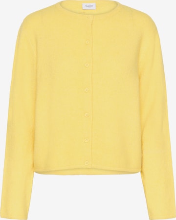 SAINT TROPEZ Gebreid vest 'Larna' in Geel: voorkant
