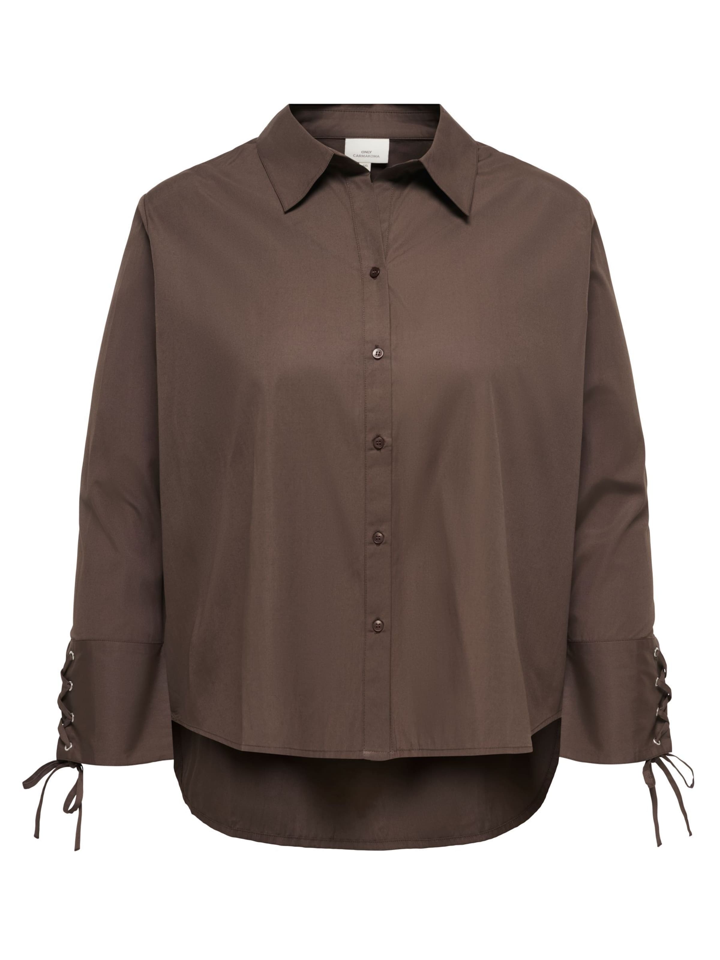ONLY Carmakoma Chemisier 'CAROregon' en 4XL en brun foncé, Vue avec produit