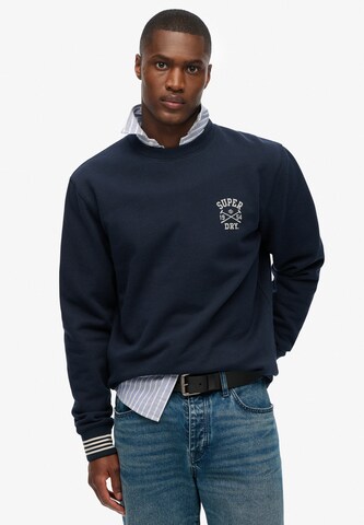Sweat-shirt 'Athletic Club' Superdry en bleu : devant