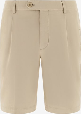 Boggi Milano Slim fit Pleat-front trousers 'B Sustainable'' in Beige: front