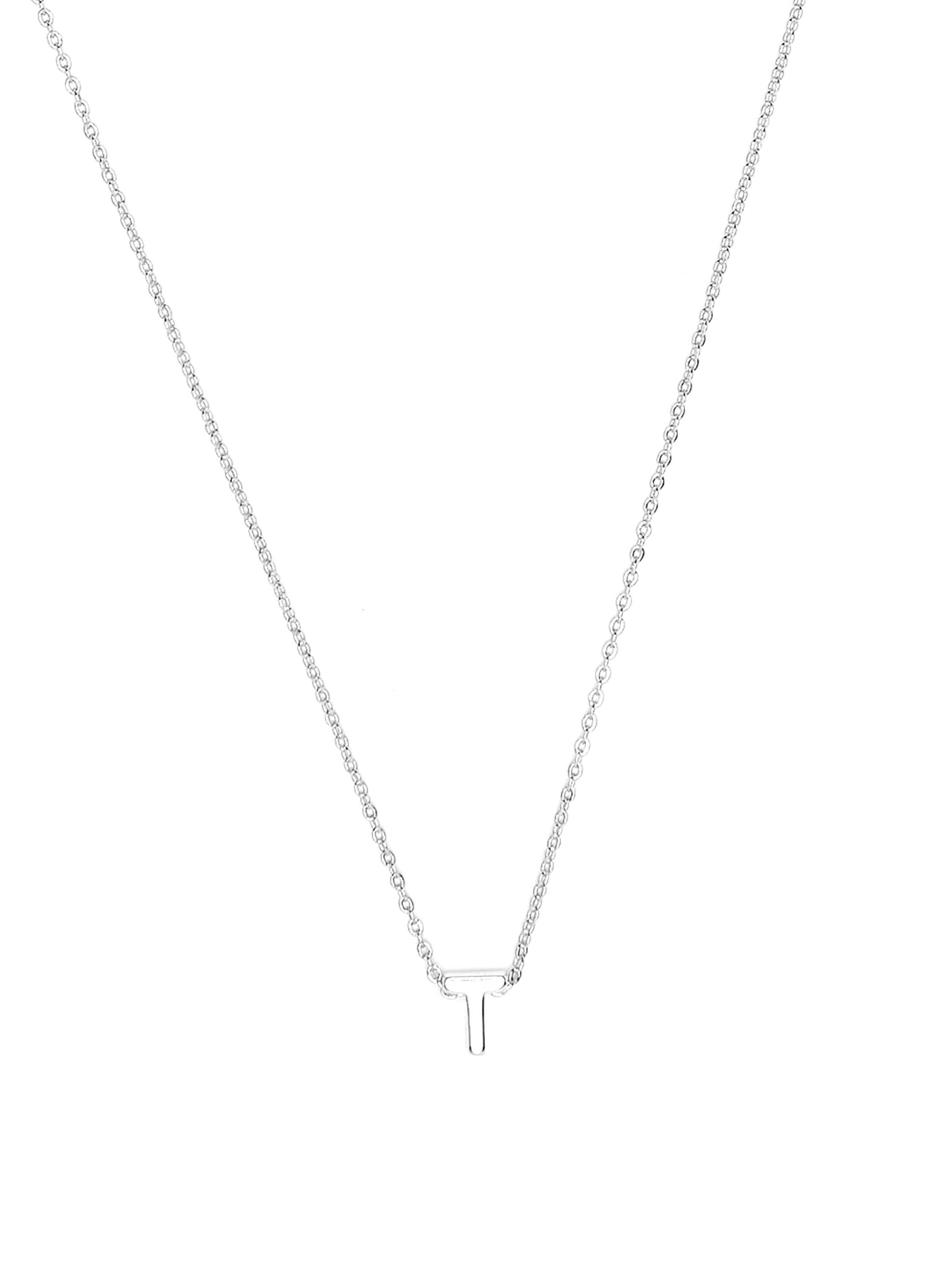 Luxenter Necklace 'Alphabet T' in Silver