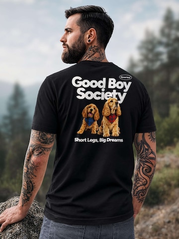 Neverless Shirt 'Good Boy Society' in Black