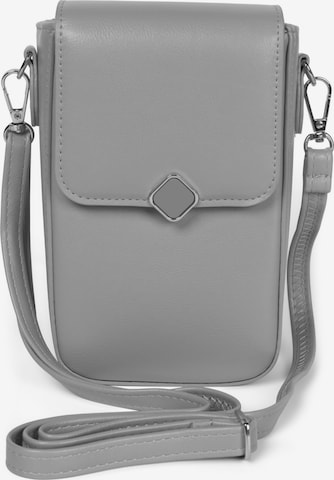 styleBREAKER Umhängetasche 'Box Bag Umhängetasche Uni' in Grau: Vorderseite