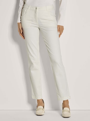 Effilé Pantalon MADELEINE en blanc : devant