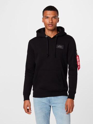 ALPHA INDUSTRIES Sweatshirt in Black: front