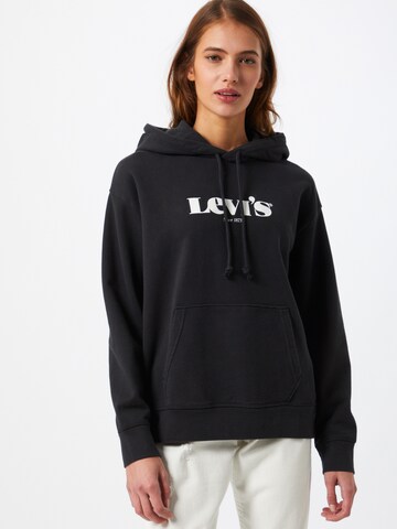 LEVI'S ® Sweatshirt 'Graphic Standard Hoodie' in Black: front