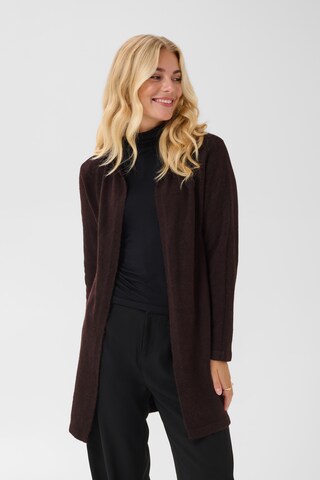Cardigan 'Erami' Love Copenhagen en marron : devant