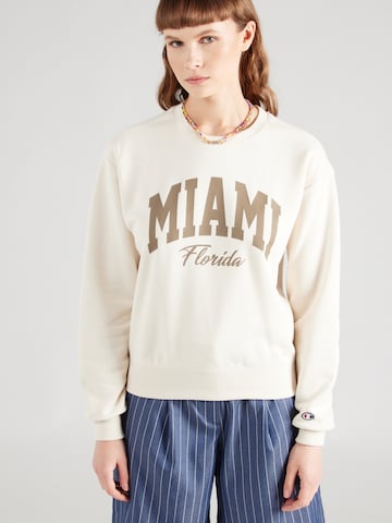 Sweat-shirt Champion Authentic Athletic Apparel en beige : devant