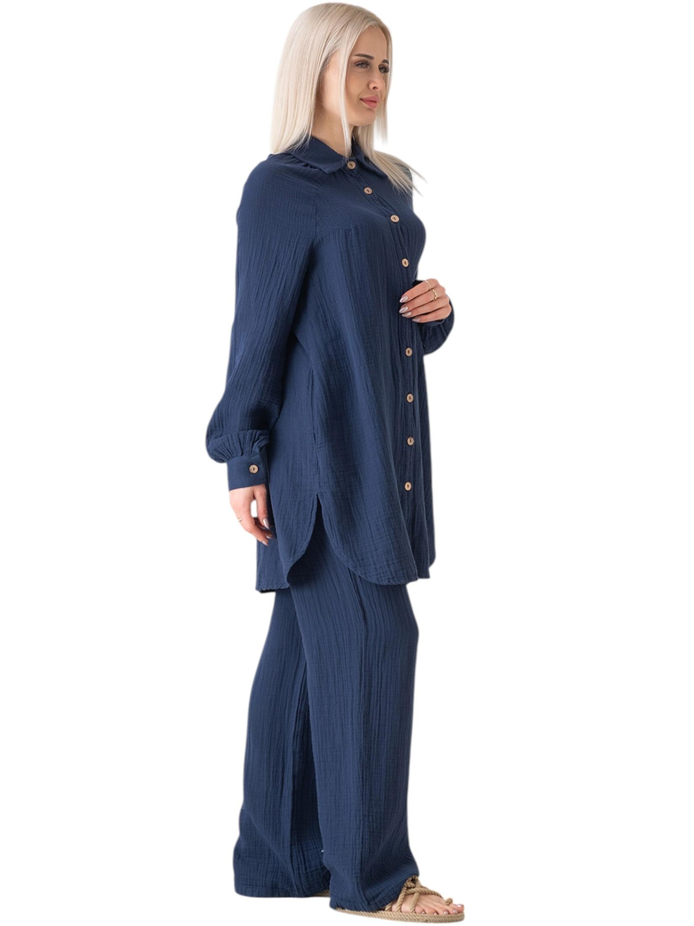 WENOR Bluse 'Noura Modest'‌‌‌ in Blau