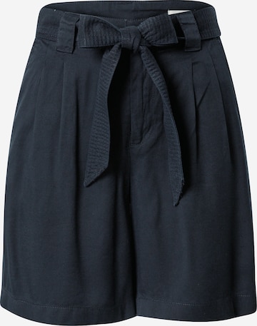 s.Oliver Loose fit Pleat-Front Pants in Black: front