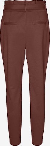 VERO MODA Tapered Pleat-Front Pants 'LUCCA' in Brown