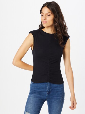 24COLOURS Top in Black: front