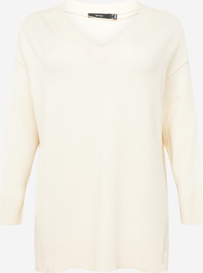 Vero Moda Curve Pull-over oversize 'GOLD LINK' en ivoire, Vue avec produit