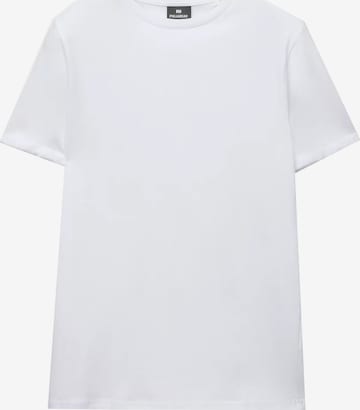 Pull&Bear Тениска в бяло: отпред