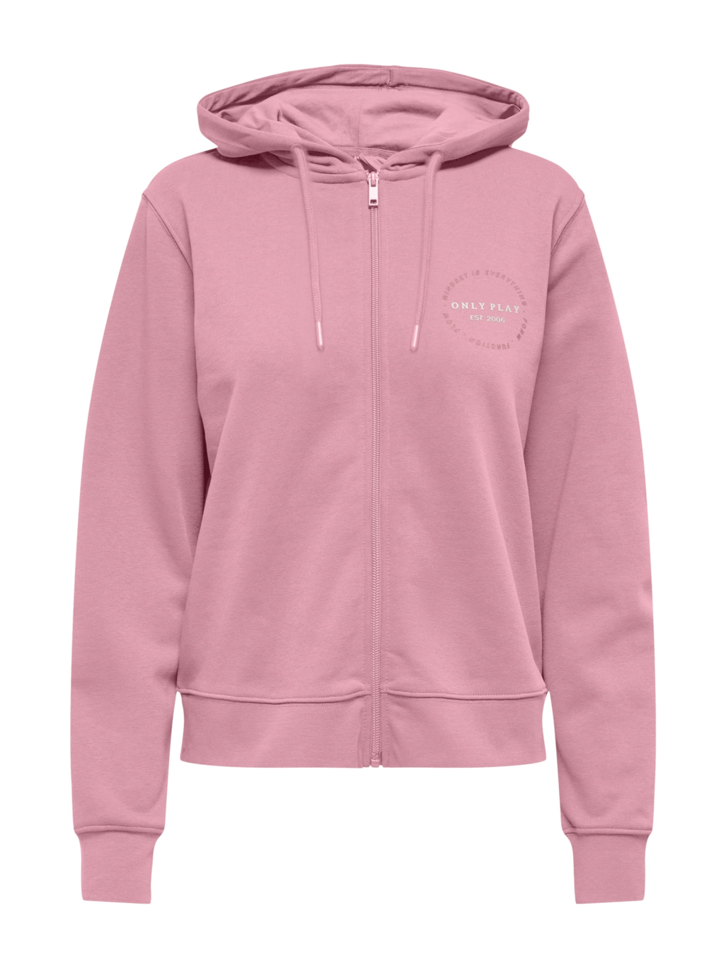 Giacca di felpa sportiva 'Cava' di ONLY PLAY in rosa: frontale