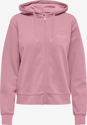 ONLY PLAY Sportief sweatvest 'Cava' in Roze: voorkant