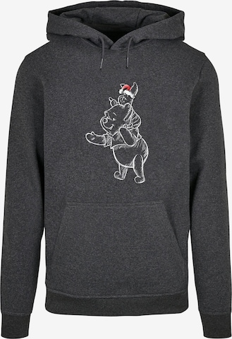 ABSOLUTE CULT Sweatshirt 'Winnie The Pooh - Piglet Christmas' in Grijs: voorkant