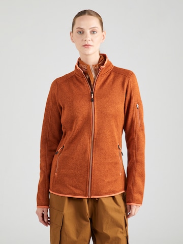 KILLTEC Funktionsfleecejacke 'KOW 111' in Braun: Vorderseite