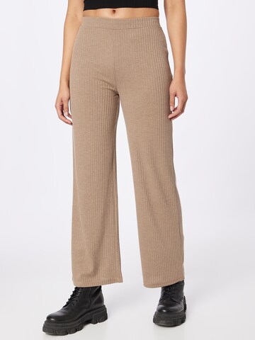 PIECES Wide leg Trousers in Brown: front