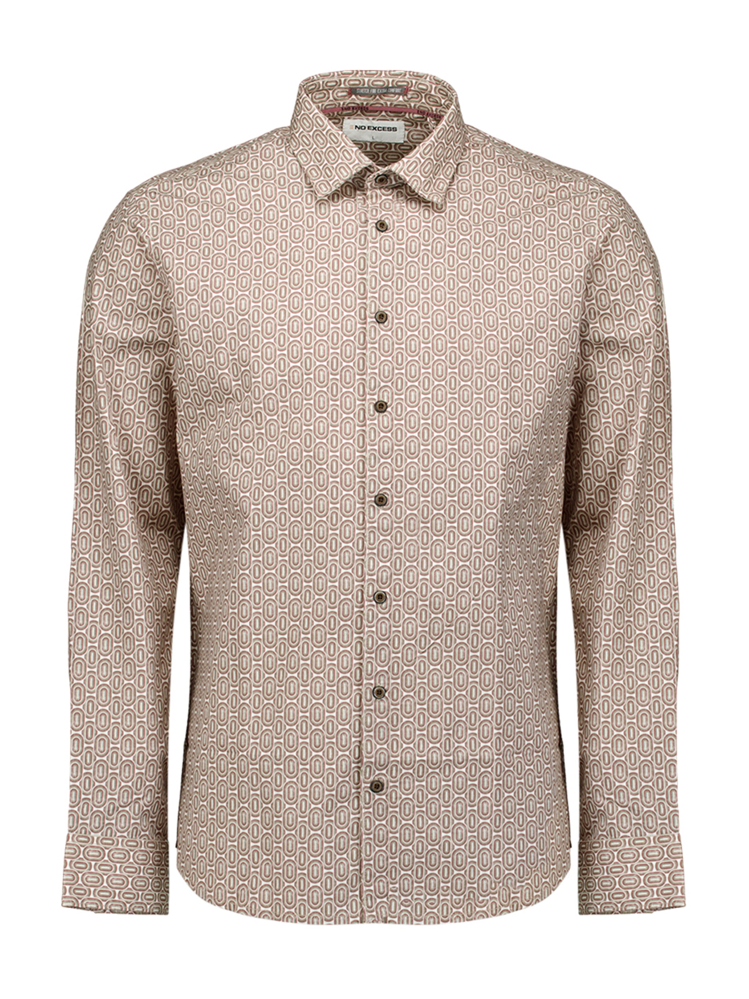 No Excess Πουκάμισο σε ανάμεικτα χρώματα: μπροστά