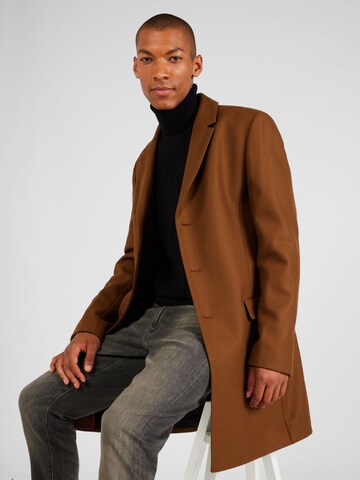 HUGO Between-Seasons Coat 'Migor' in Brown