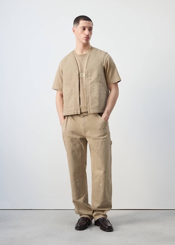 MANGO MAN Vest 'Want' in Beige