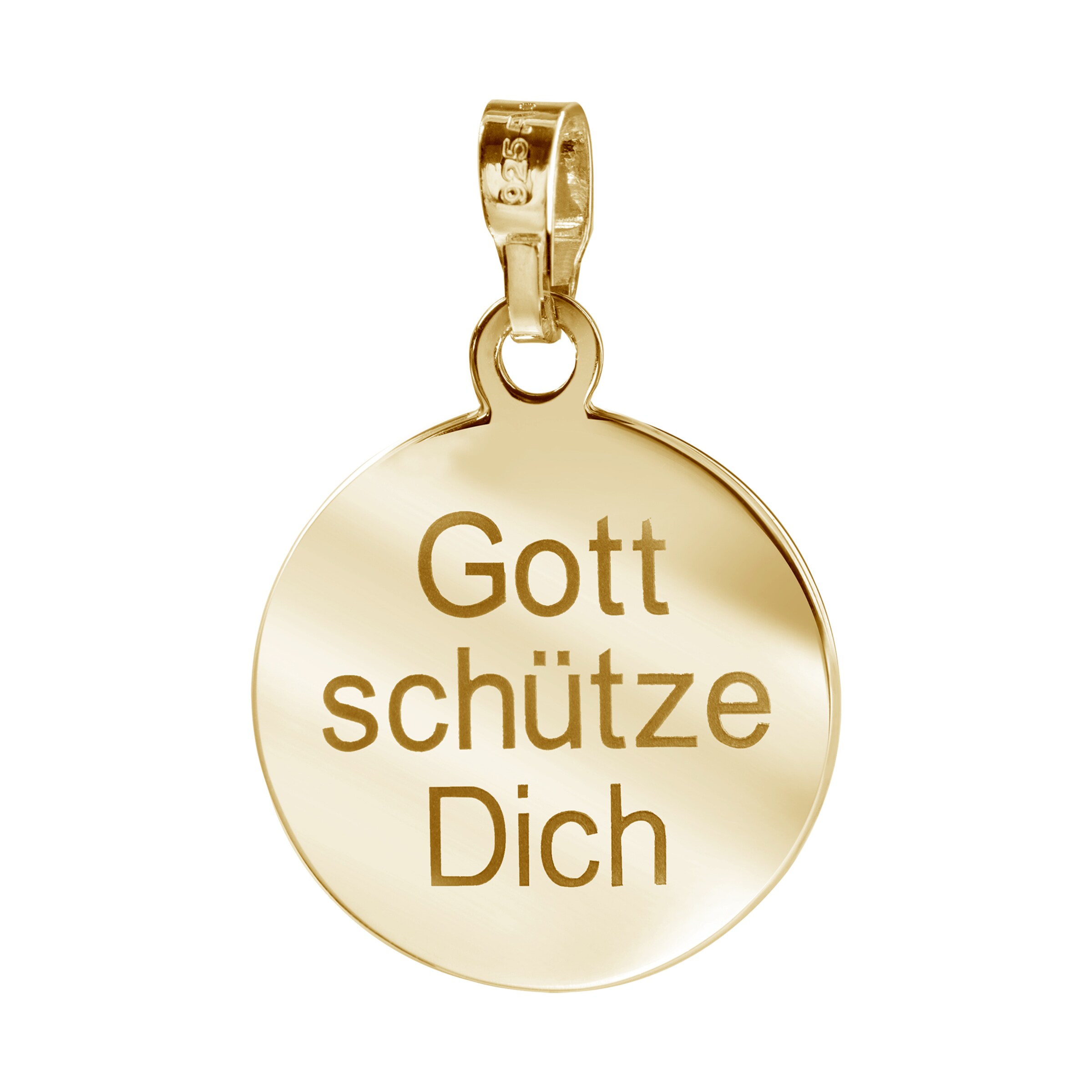 Frauen Schmuck JEVELION Anhänger 'Engel' in Gold - CX94971