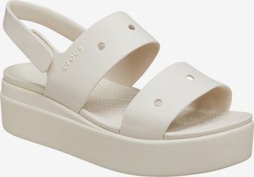 Sandales 'Brooklyn-Sandalen mit Klettverschluss' Crocs en vert : devant