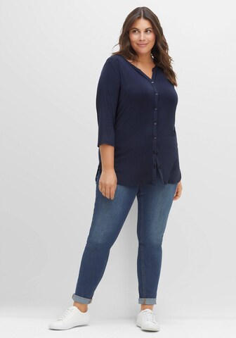 SHEEGO Bluse in Blau