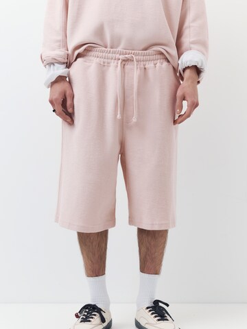 Pull&Bear Baggy Shorts 'STWD' in Pink: Vorderseite