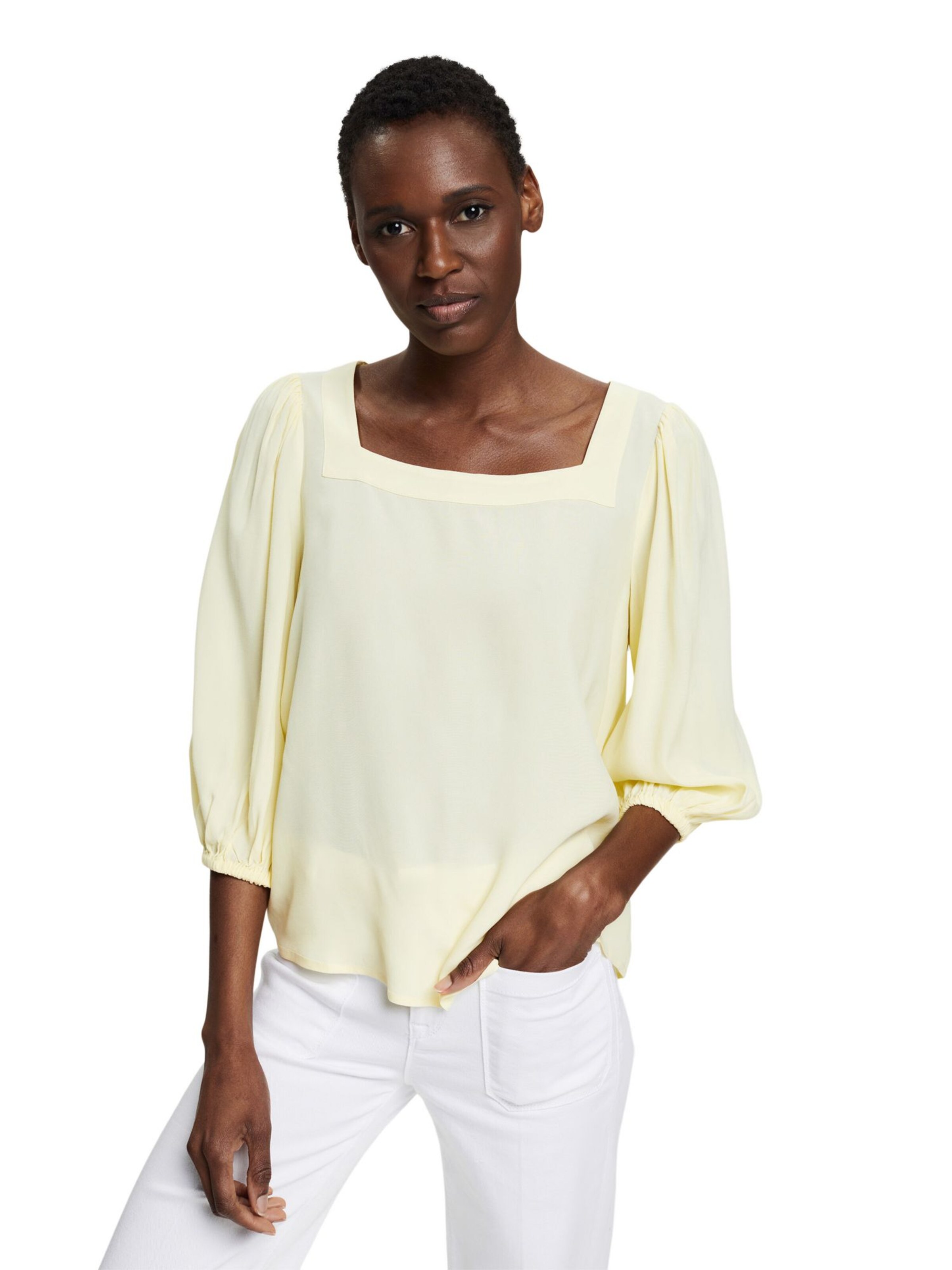 Frauen Große Größen Esprit Collection Bluse in Creme - TI18171 Frauen Große Größen Esprit Collection Bluse in Creme - TI18171