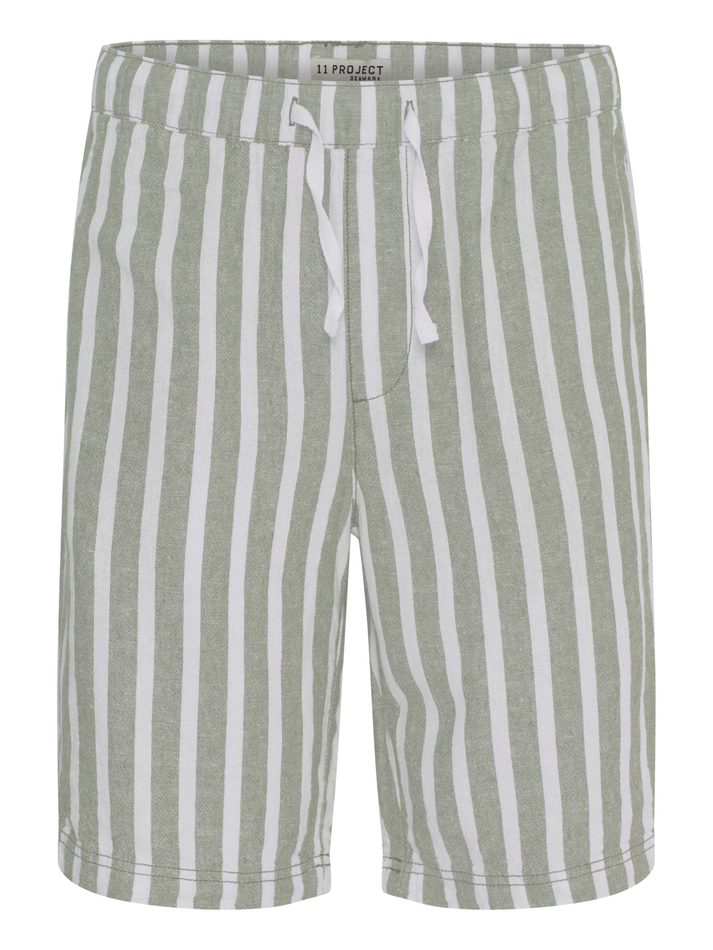 11 Project Regular Hose 'Eshi' in Grün: Vorderseite