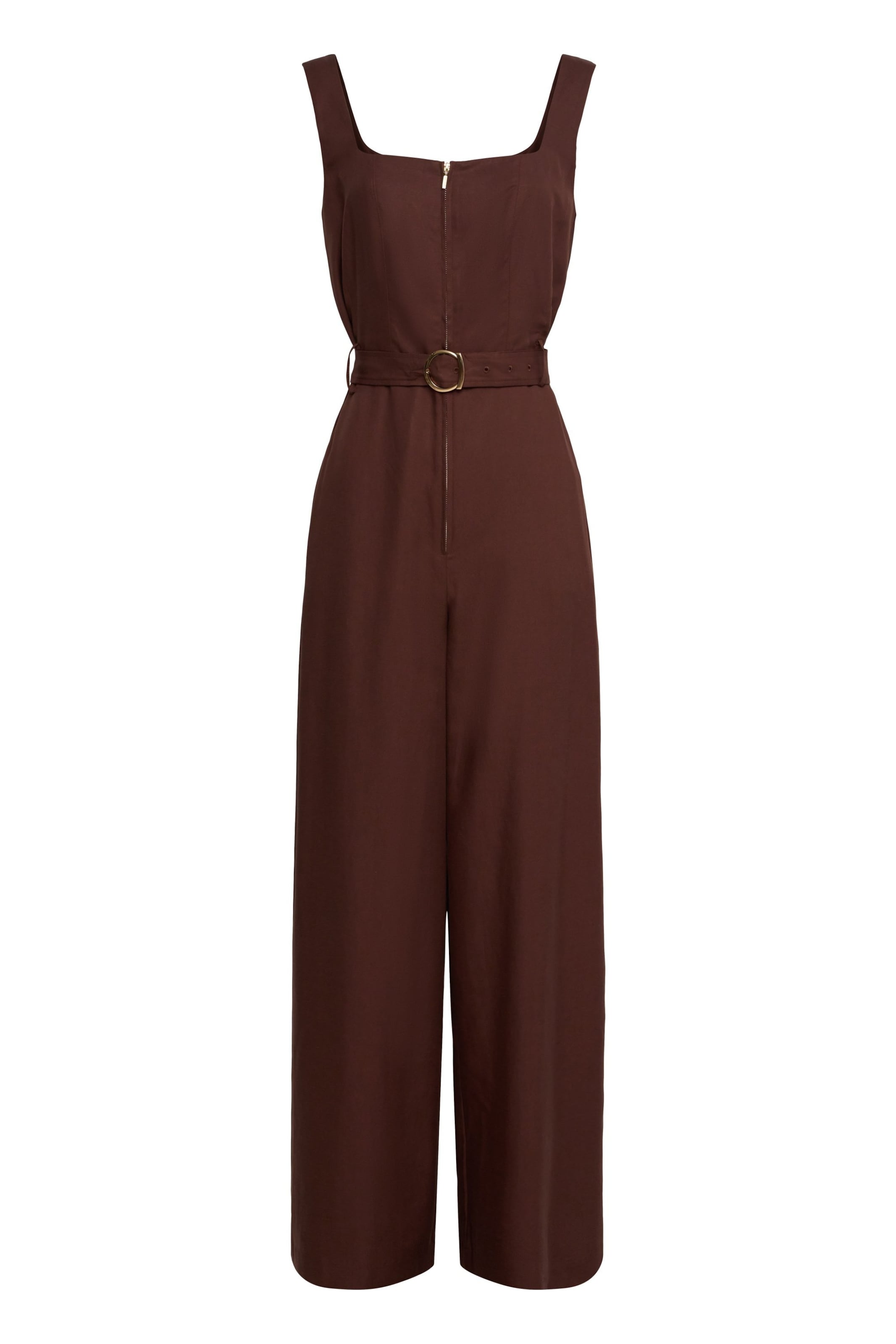 Salsa Jeans Jumpsuit in Bruin: voorkant