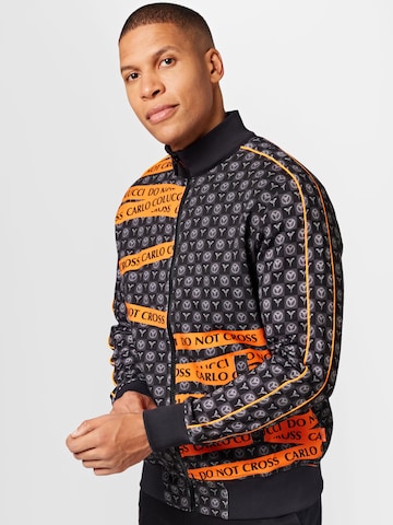 Carlo Colucci Sweatjacke in Schwarz: Vorderseite