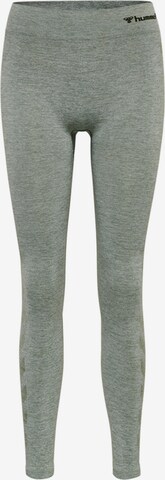 Hummel - Skinny Pantalón deportivo 'Ci' en verde: frente