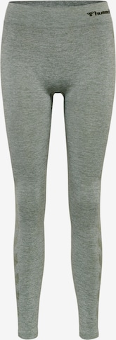 Hummel Skinny Sportbroek 'Ci' in Groen: voorkant