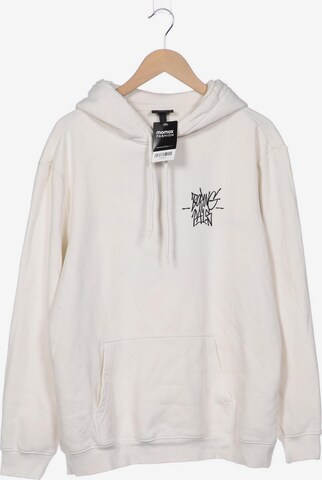 H&M Sweatshirt & Zip-Up Hoodie in L in White: front