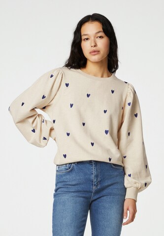 Sweat-shirt Fabienne Chapot en beige : devant