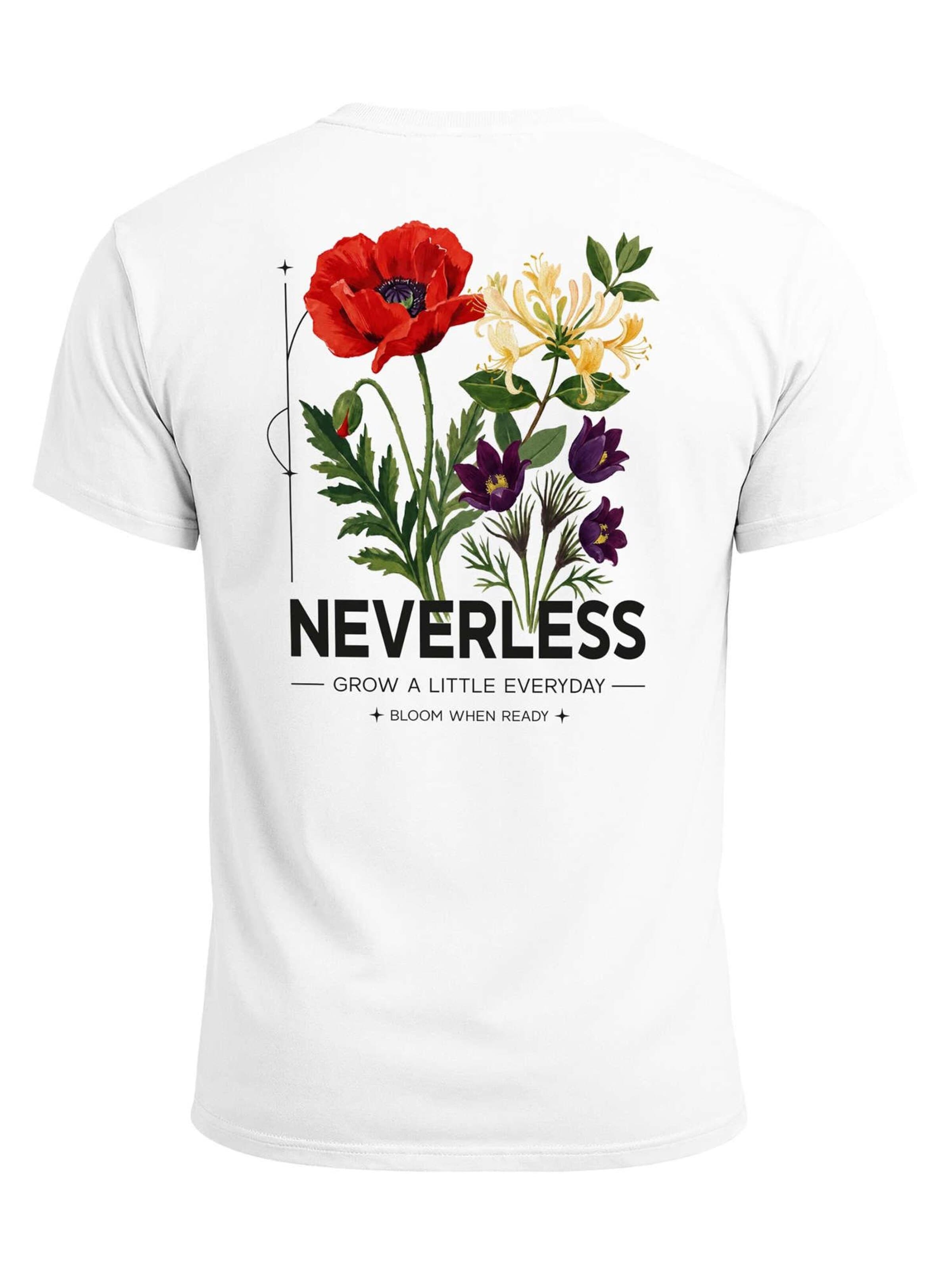 Neverless Shirt 'Wildflowers' in White: front