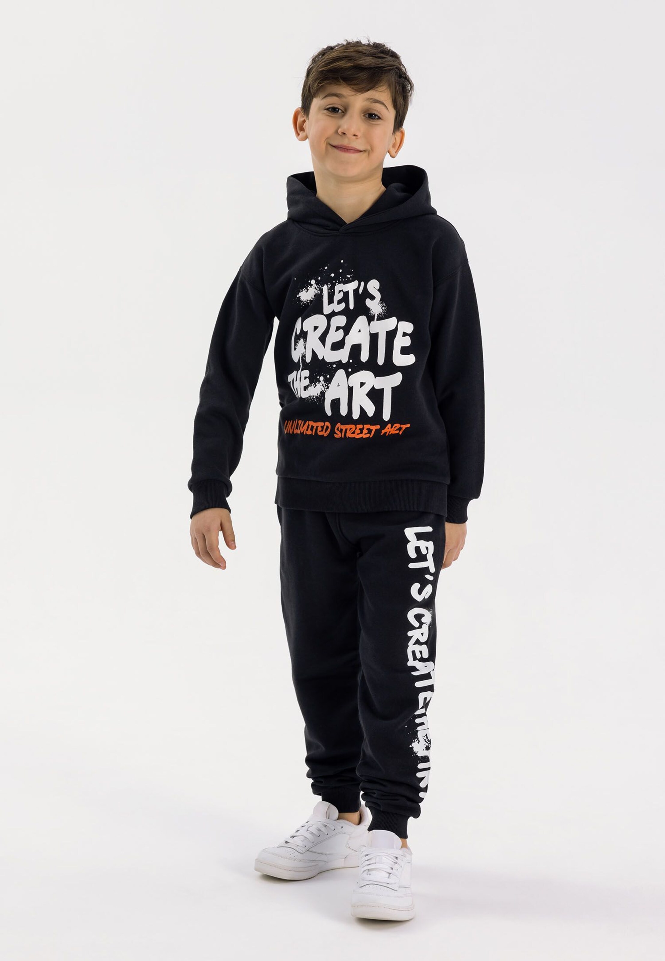 MINOTI Joggingová súprava - Čierna: predná strana